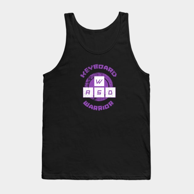 Keyboard Warrior (Purple) T-Shirt Tank Top by The Geek Garage Sale